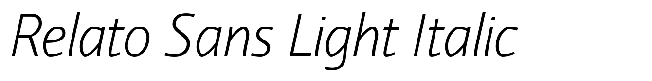 Relato Sans Light Italic